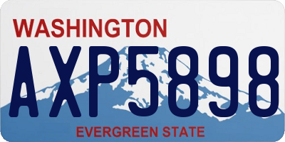 WA license plate AXP5898