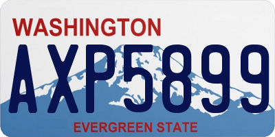 WA license plate AXP5899