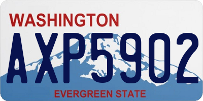WA license plate AXP5902
