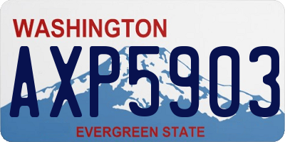 WA license plate AXP5903