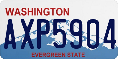 WA license plate AXP5904