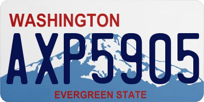 WA license plate AXP5905