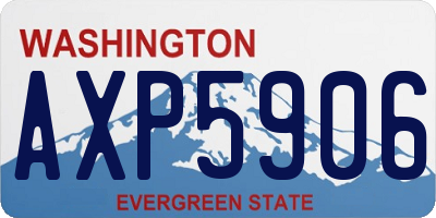 WA license plate AXP5906