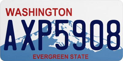 WA license plate AXP5908