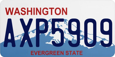WA license plate AXP5909