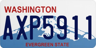 WA license plate AXP5911