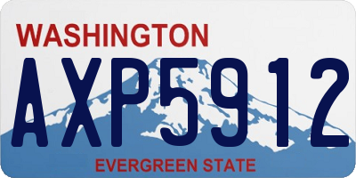 WA license plate AXP5912