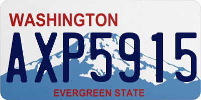 WA license plate AXP5915