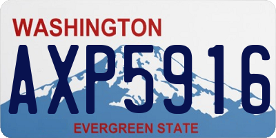 WA license plate AXP5916