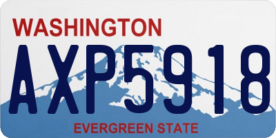 WA license plate AXP5918