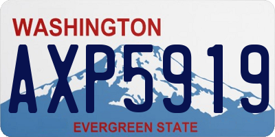 WA license plate AXP5919