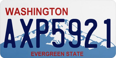 WA license plate AXP5921