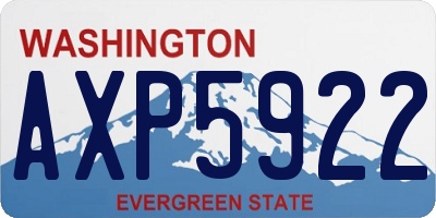 WA license plate AXP5922