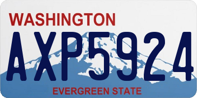 WA license plate AXP5924