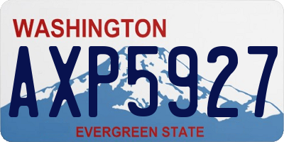 WA license plate AXP5927