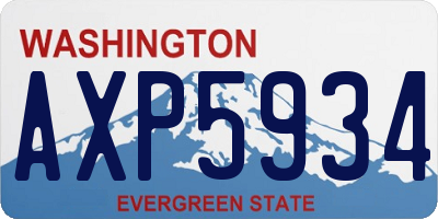 WA license plate AXP5934