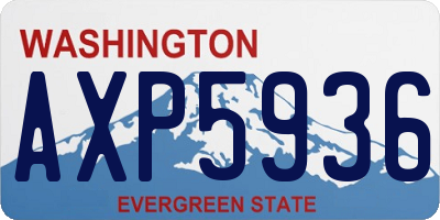 WA license plate AXP5936
