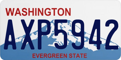 WA license plate AXP5942