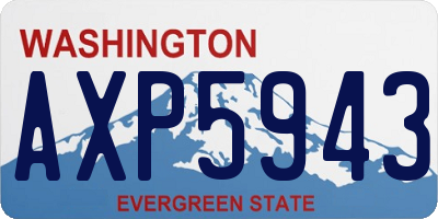 WA license plate AXP5943