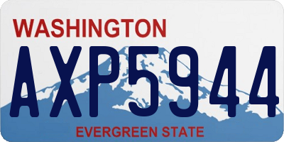 WA license plate AXP5944