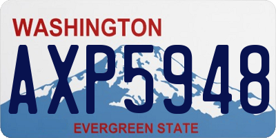 WA license plate AXP5948