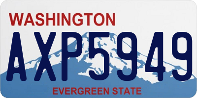 WA license plate AXP5949