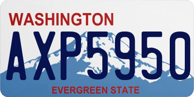 WA license plate AXP5950