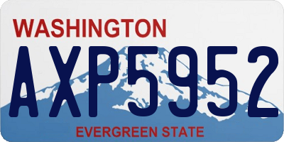 WA license plate AXP5952