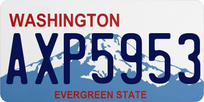 WA license plate AXP5953