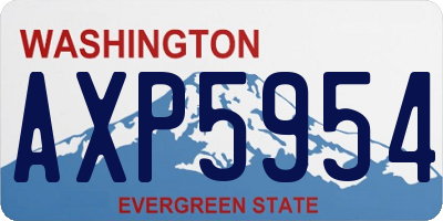 WA license plate AXP5954