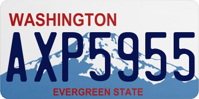 WA license plate AXP5955