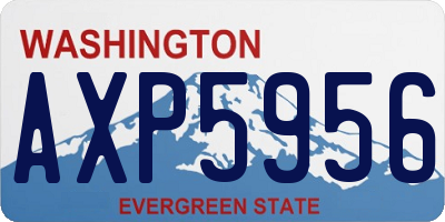 WA license plate AXP5956