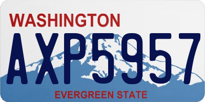 WA license plate AXP5957