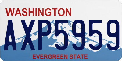 WA license plate AXP5959
