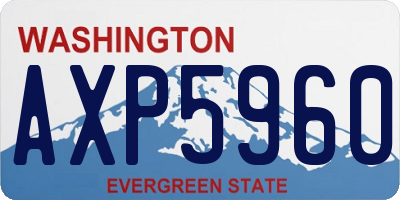 WA license plate AXP5960