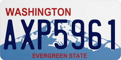 WA license plate AXP5961