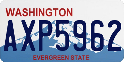 WA license plate AXP5962