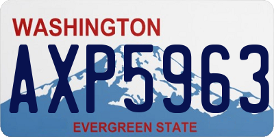 WA license plate AXP5963