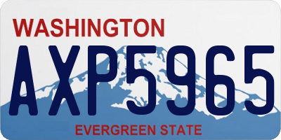 WA license plate AXP5965
