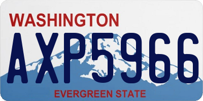 WA license plate AXP5966