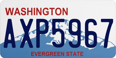 WA license plate AXP5967