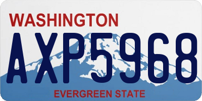 WA license plate AXP5968