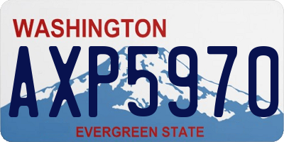 WA license plate AXP5970