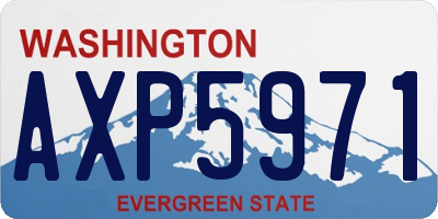 WA license plate AXP5971