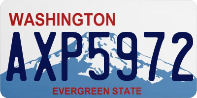 WA license plate AXP5972