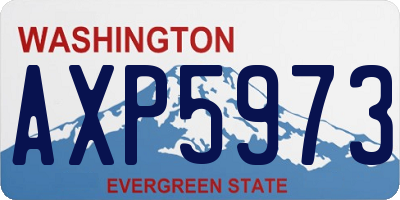 WA license plate AXP5973
