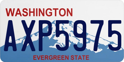 WA license plate AXP5975