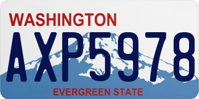 WA license plate AXP5978
