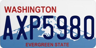 WA license plate AXP5980
