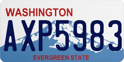 WA license plate AXP5983